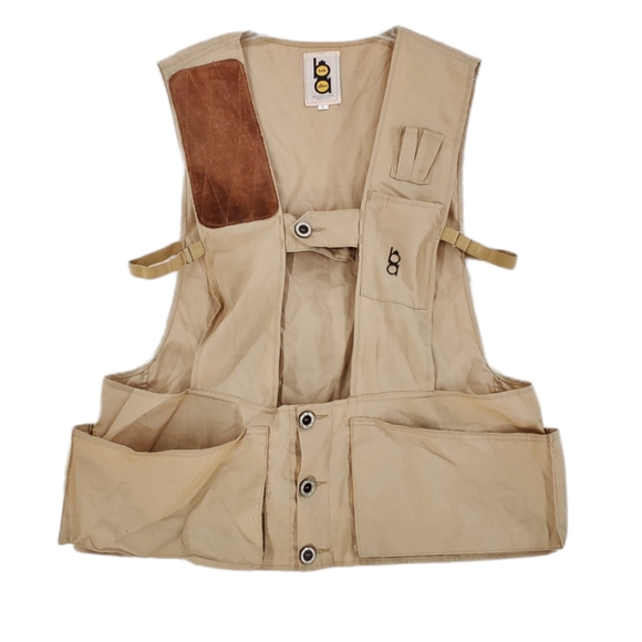 Bob Allen Other - Bob Allen Hunting Vest Tan Mens L Leather Shoulder Panel Men’s L VTG